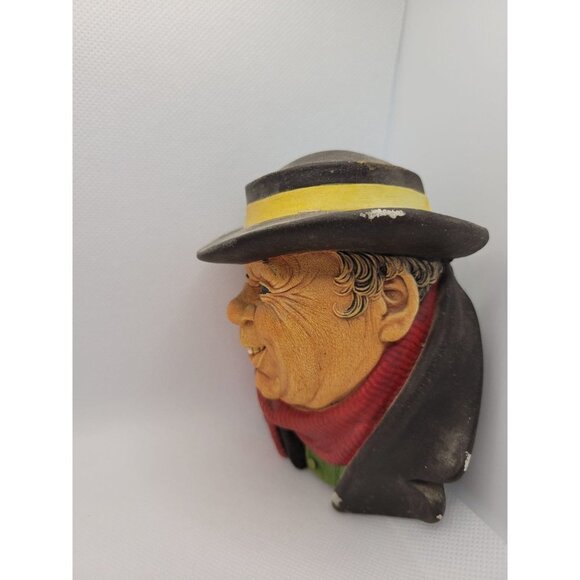 Tony Weller Bosson England Chalkware Wall Hanging Head - Picture 4 of 6